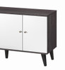Amidon - TV Stand For Tvs Up To 47.3", With 2 Storage Shelves & 1 Cabinet, Modern Entertainment Centre For TV In Living Room - Dark Gray / White