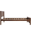 Twin Size Platform Bed With Headboard, Footboard And Slat Support - Walnut