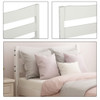 Twin Size Platform Bed With Headboard And Slat Support - White