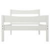 Twin Size Platform Bed With Headboard And Slat Support - White