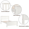 Twin Size Platform Bed With Headboard, Footboard And Slat Support - White