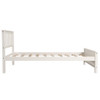 Twin Size Platform Bed With Headboard, Footboard And Slat Support - White