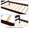 Twin Size Platform Bed With Headboard And Slat Support - Espresso