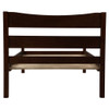 Twin Size Platform Bed With Headboard And Slat Support - Espresso