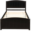 Twin Platform Bed With Headboard, Footboard And Slat Support - Espresso
