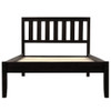 Twin Platform Bed With Headboard / Slat Support - Espresso
