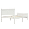 Twin Platform Bed Frame Mattress Foundation Sleigh Bed With Headboard, Footboard, Slat Support - White