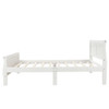Twin Platform Bed Frame Mattress Foundation Sleigh Bed With Headboard, Footboard, Slat Support - White