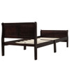 Twin Platform Bed Frame Mattress Foundation Sleigh Bed With Headboard, Footboard, Slat Support - Espresso