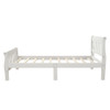 Twin Platform Bed, Mattress Foundation Sleigh Bed With Headboard, Footboard, Slat Support - White