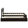 Twin Size Platform Bed Frame With Trundle - Espresso