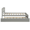 Twin Size Platform Bed Frame With Trundle - Gray