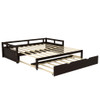 Extending Daybed With Trundle, Daybed With Trundle - Espresso