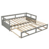 Daybed With Trundle And Two Storage Drawers, Sofa Bed For Bedroom Living Room - Gray