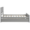 Twin Size Platform Bed & Trundle - Gray
