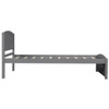 Twin Platform Bed With Headboard, Footboard And Slat Support - Gray