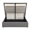Full Size Upholstered Platform Bed With A Hydraulic Storage System - Gray