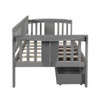 Twin Size Daybed With 2 Drawers, Slat Support - Gray