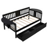 Twin Size Daybed With 2 Drawers, Slat Support - Espresso