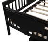 Twin Size Daybed With 2 Drawers, Slat Support - Espresso