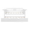 Twin Daybed With Trundle Bed, Sofa Bed For Bedroom - White