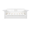 Twin Daybed With Trundle Bed, Sofa Bed For Bedroom - White