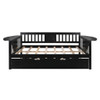 Full Size Daybed With Twin Size Trundle, Slat Support - Espresso