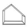 Twin Size Playhouse Style Bed - Gray