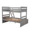 Twin Over Full Bunk Bed With Storage - Gray