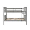 Full Over Full Bunk Bed With Ladder For Bedroom - Gray