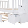 Twin Over Twin / Full Bunk Bed With Twin Size Trundle - White