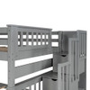 Full Over Full Bunk Bed With Shelves And 6 Storage Drawers - Gray