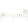 Full Size Platform Bed With Headboard And Slat Support - White