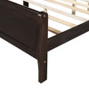 Queen Size Platform Bed With Headboard And Slat Support - Espresso