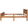 Queen Size Platform Bed With Headboard And Slat Support - Oak
