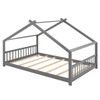 Full Size Playhouse Design Bed - Gray
