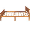 Full Size Platform Bed With Headboard And Slat Support - Oak