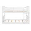 Twin Over Twin Classic Bunk Bed With Ladder - White