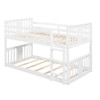 Twin Over Twin Classic Bunk Bed With Ladder - White