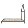 Full Size Platform Bed With House Shaped Headboard - Gray