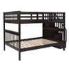 Full Over Full Stairway Bunk Bed With Storage And Guard Rail For Bedroom - Espresso