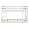 Twin Over Twin Bunk Bed With Ladder - White