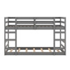 Twin Over Twin Bunk Bed With Ladder - Gray