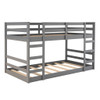Twin Over Twin Bunk Bed With Ladder - Gray