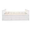 Full Size Daybed With Twin Size Trundle And Drawers - White