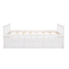 Twin Size Daybed With Trundle And Drawers - White