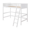 Twin Size Loft Bed With Ladder - White