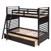 Twin Over Twin Bunk Bed With 2 Drawers - Espresso