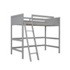 Twin Size Loft Bed With Ladder - Gray