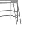 Twin Size Loft Bed With Ladder - Gray